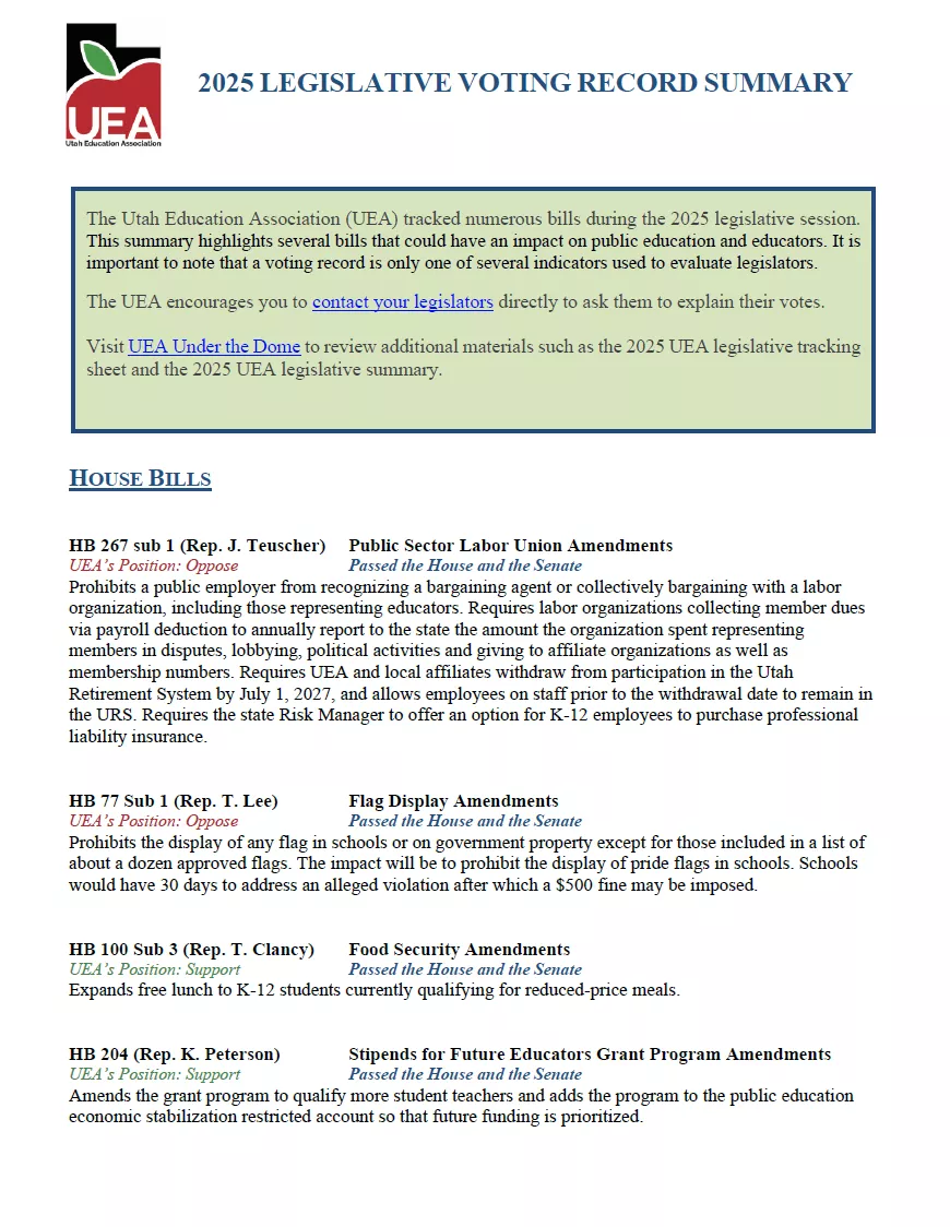 2025 Legislative Summary 1