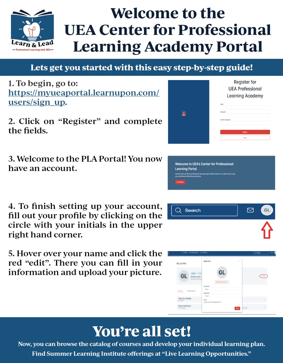 Professional Learning Sign Up