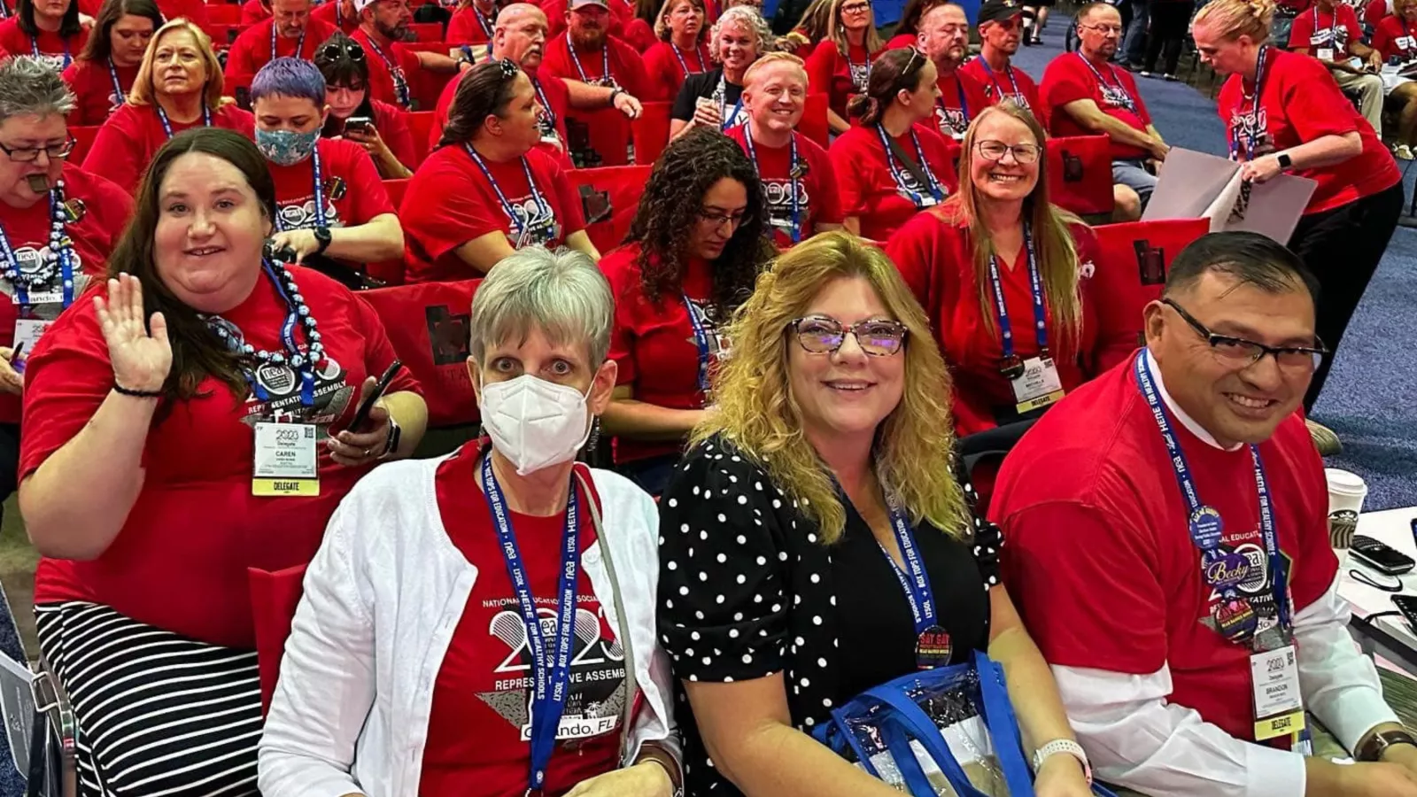 UEA leaders pose for a picture at the 2023 NEA RA