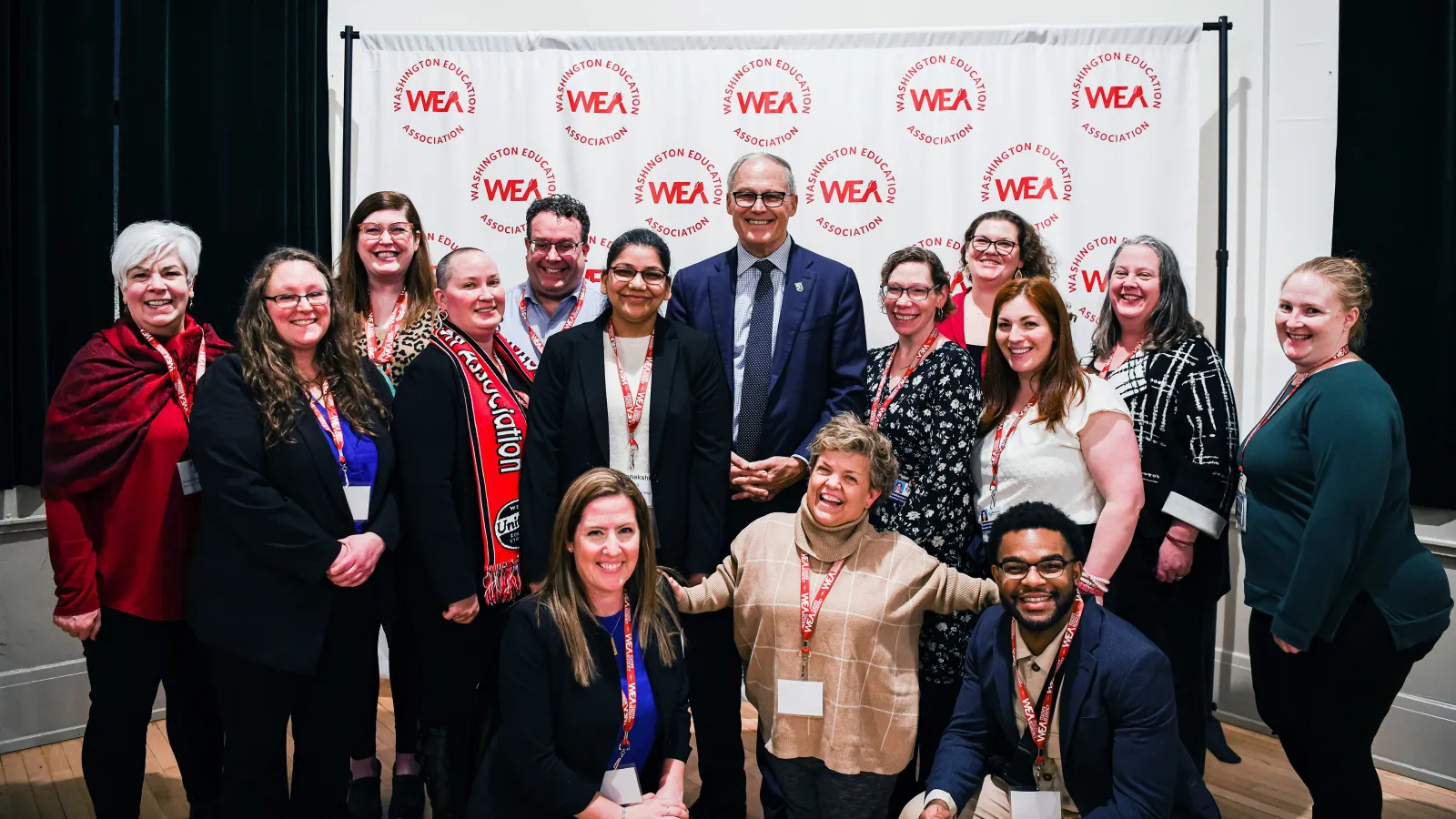 Participants in the Washington Education Association Teacher Residency program pose for a group phot