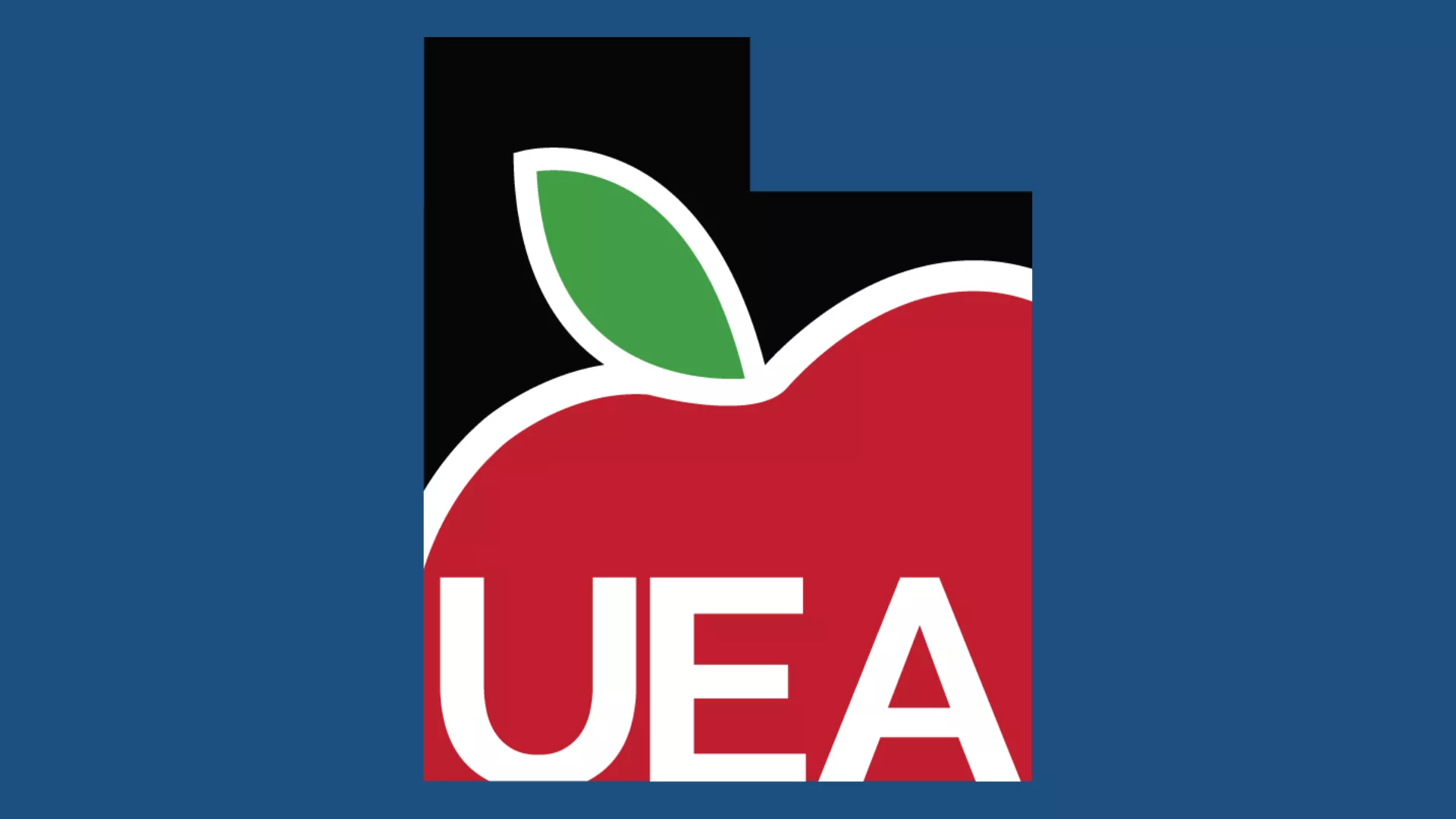 UEA logo with blue background