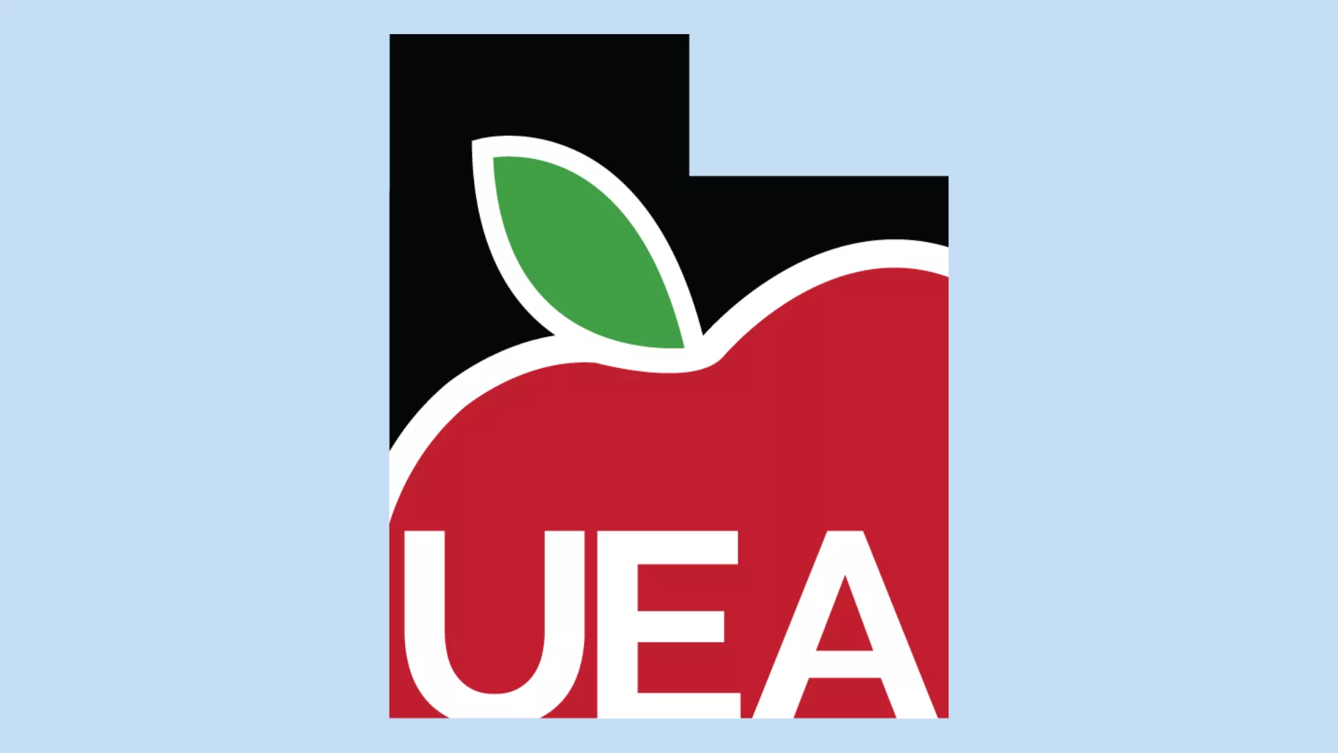 UEA's logo with a light blue background.