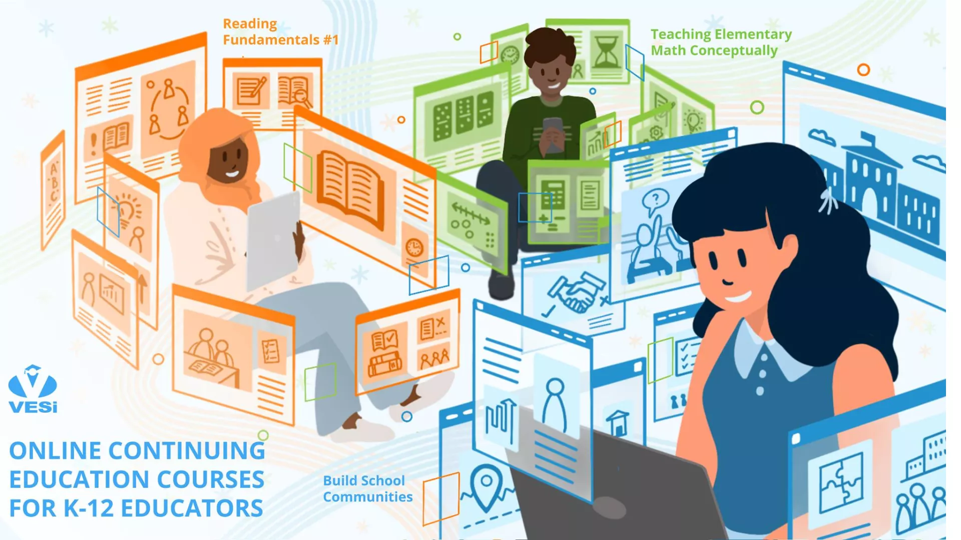 Cartoon image of VESi graduate courses.