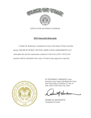 Official Certification of Referendum.
