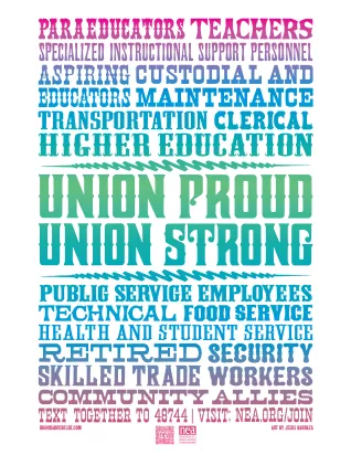 Union proud. Union strong. Download our poster and text TOGETHER to 48744 today!