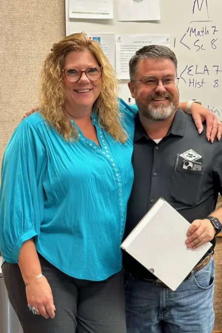 Renee Pinkney and Kody Clyde smile