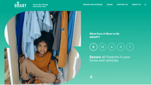 Screenshot of the Be SMART website