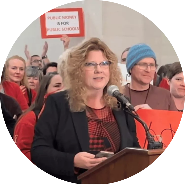 President Pinckney at a statehouse press conference