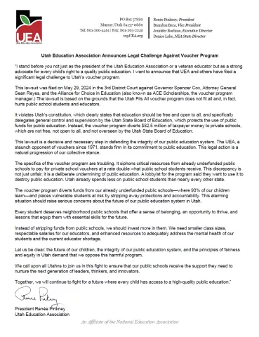 Voucher Legal Challenge Press Release